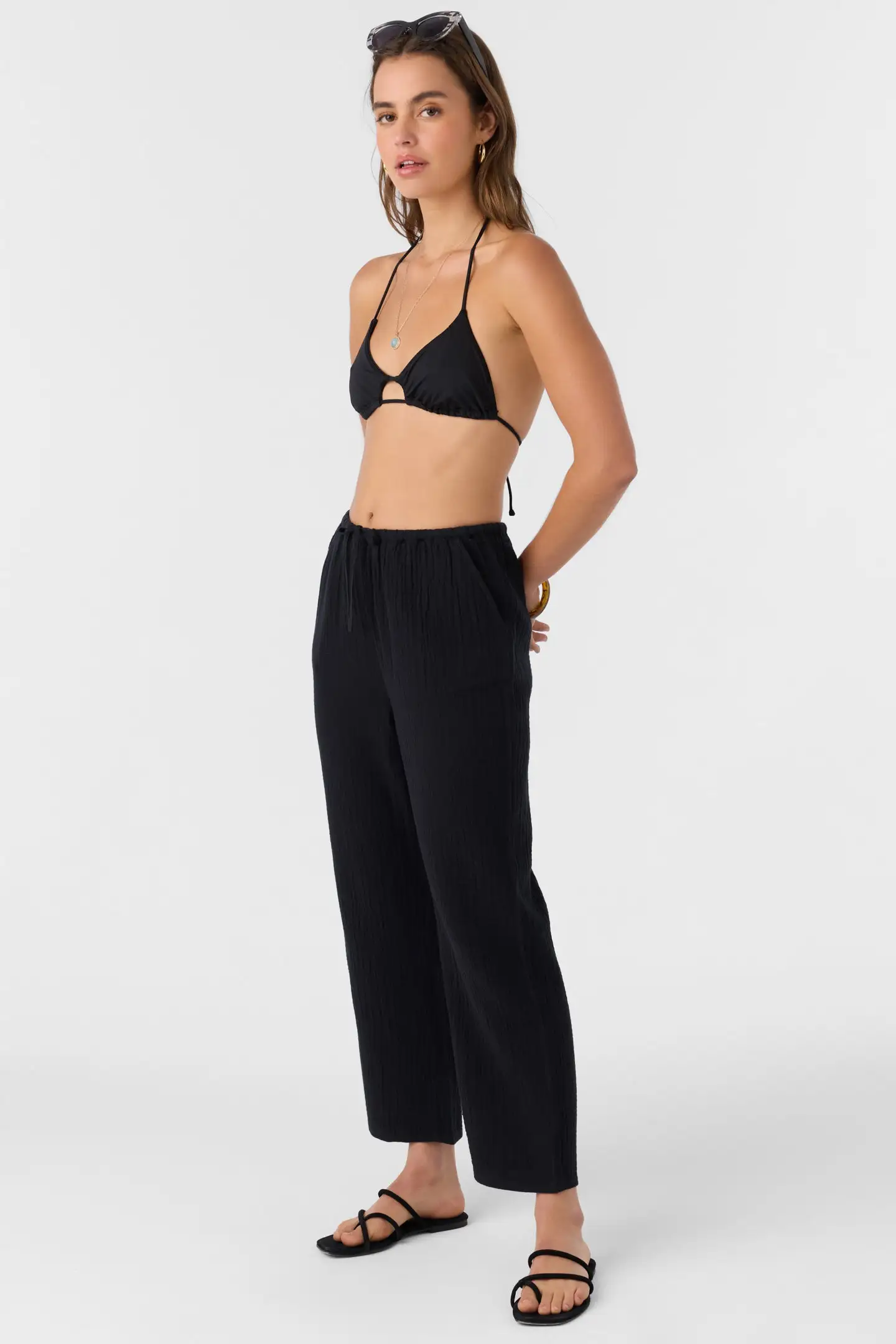 Oneill Womens Pants Brenda Crinkle Double Gauze Beach Pants - Image 7