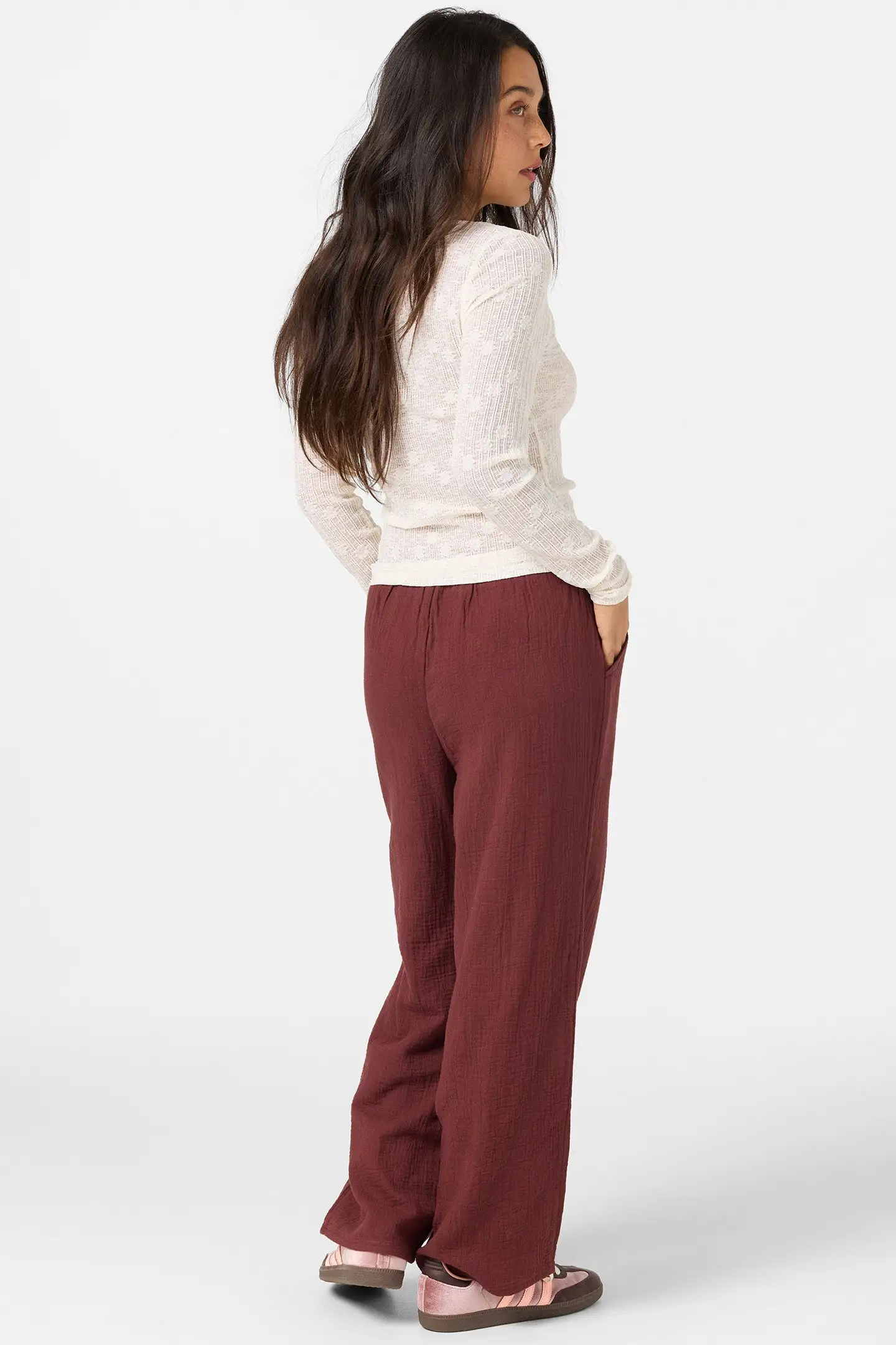 Oneill Womens Pants Brenda Crinkle Double Gauze Beach Pants - Image 9