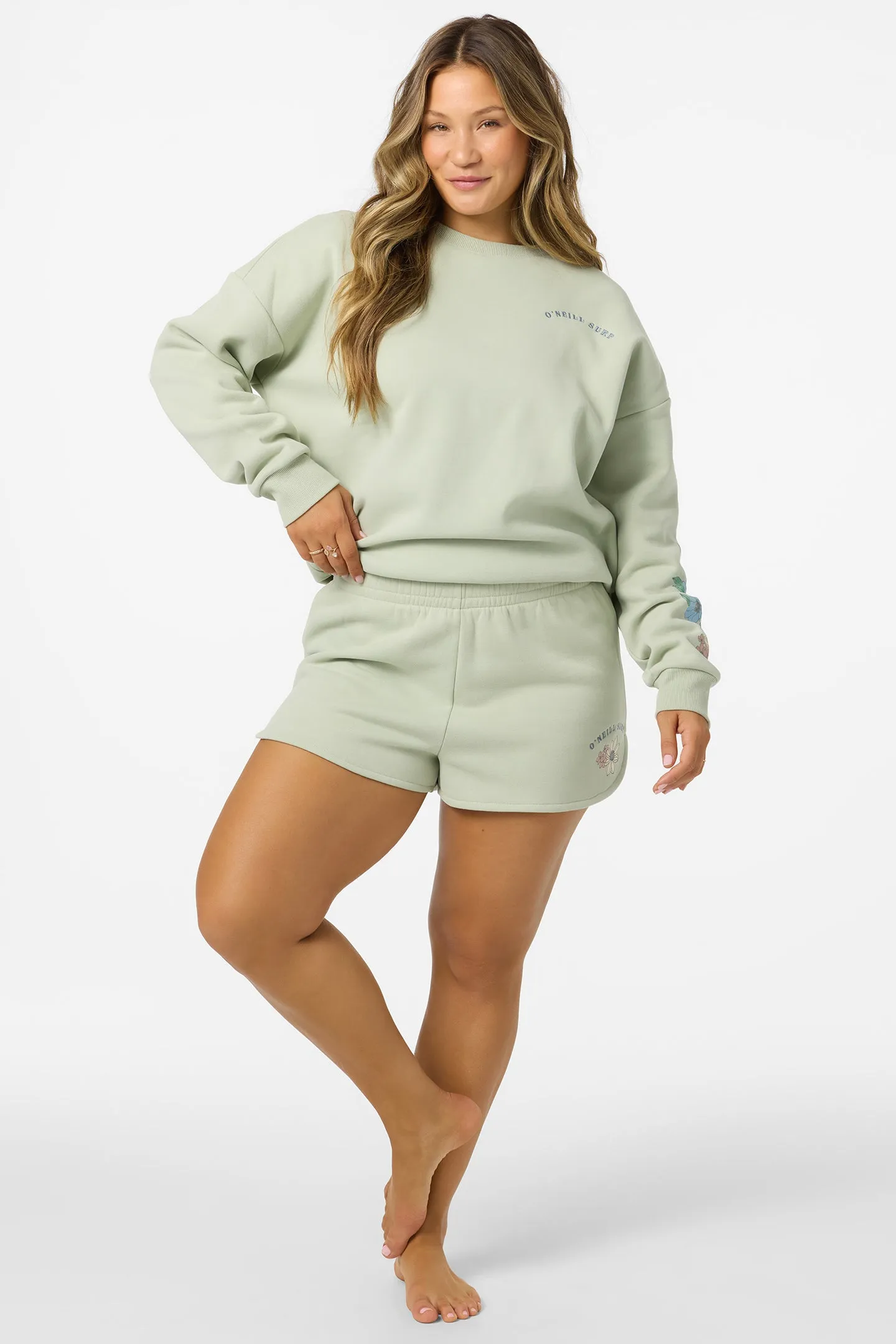 Oneill Womens Shorts Petal Scallop Fleece Lounge - Image 3