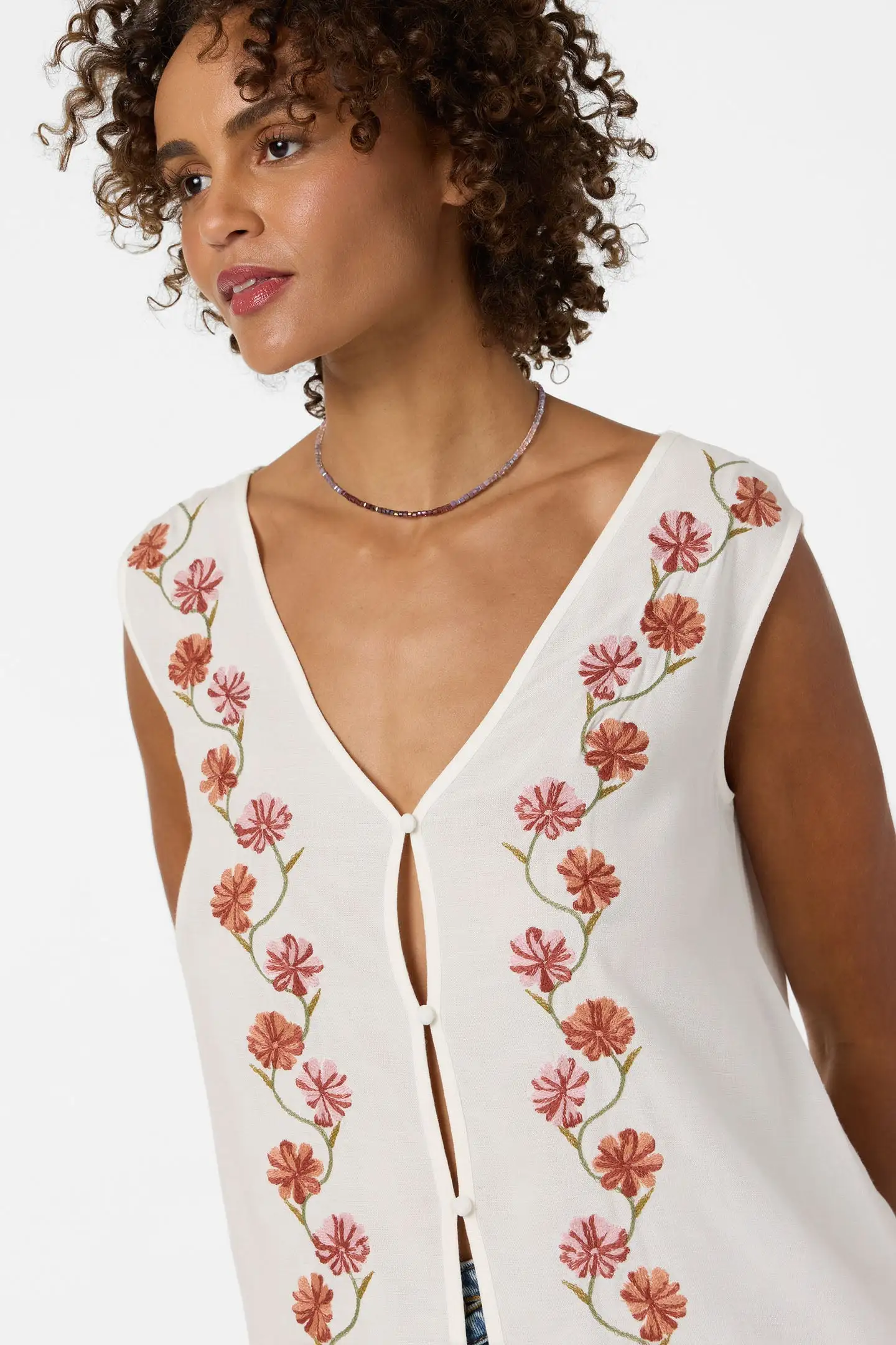 Oneill Womens Tank Top Farren Floral Top - Image 4