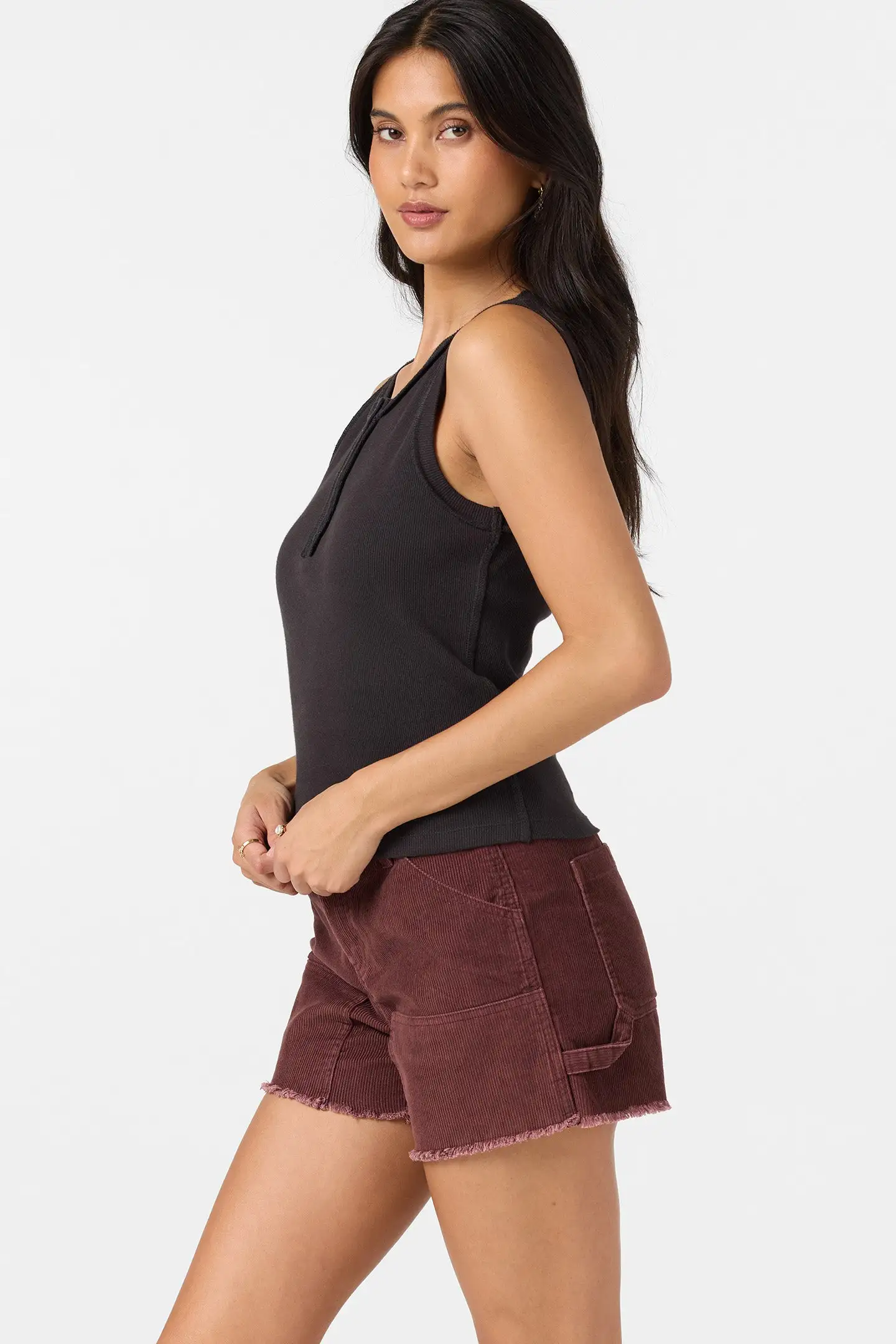 Oneill Womens Tank Top Tie Rib Top - Image 3
