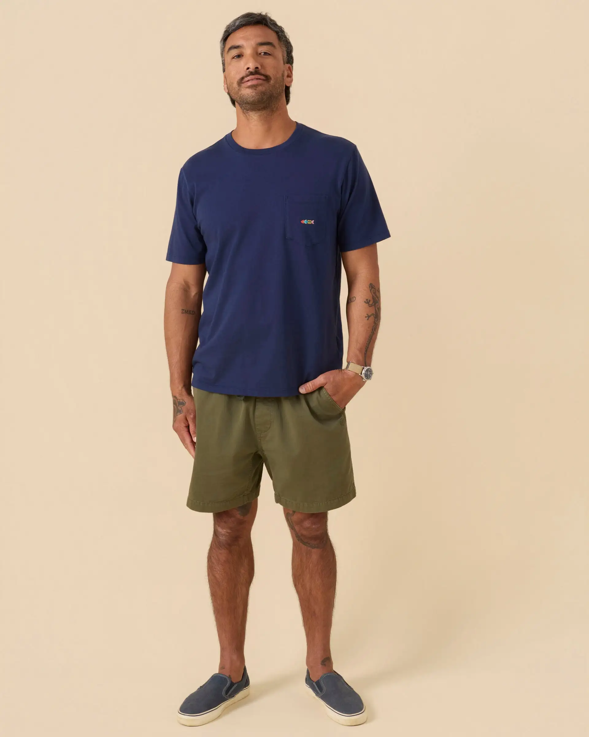 Outerknown Mens Shirt Journey Fish Pocket Tee - Image 4