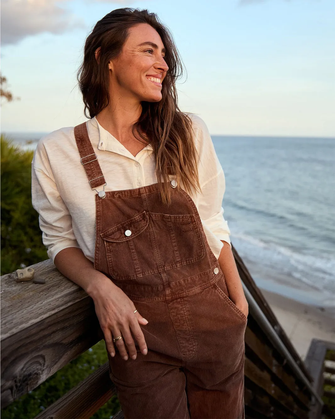 Outerknown Womens Pants Voyage Cord Overalls - Image 11