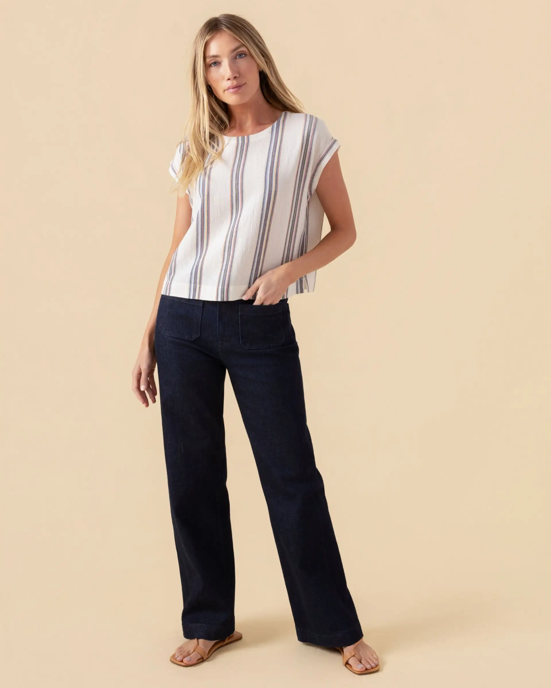 Outerknown Womens Shirt Windswept Gauze Tee - Image 4
