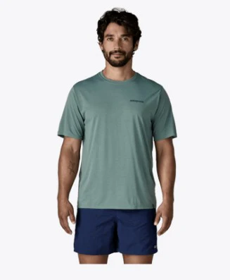 Patagonia Mens Shirt Cap Cool Daily Shirt Boardshort Logo - Image 2