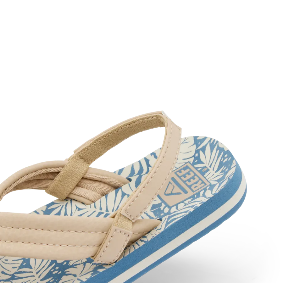 Reef Kids Sandals Little Ahi Blue/Tan Palm - Image 4