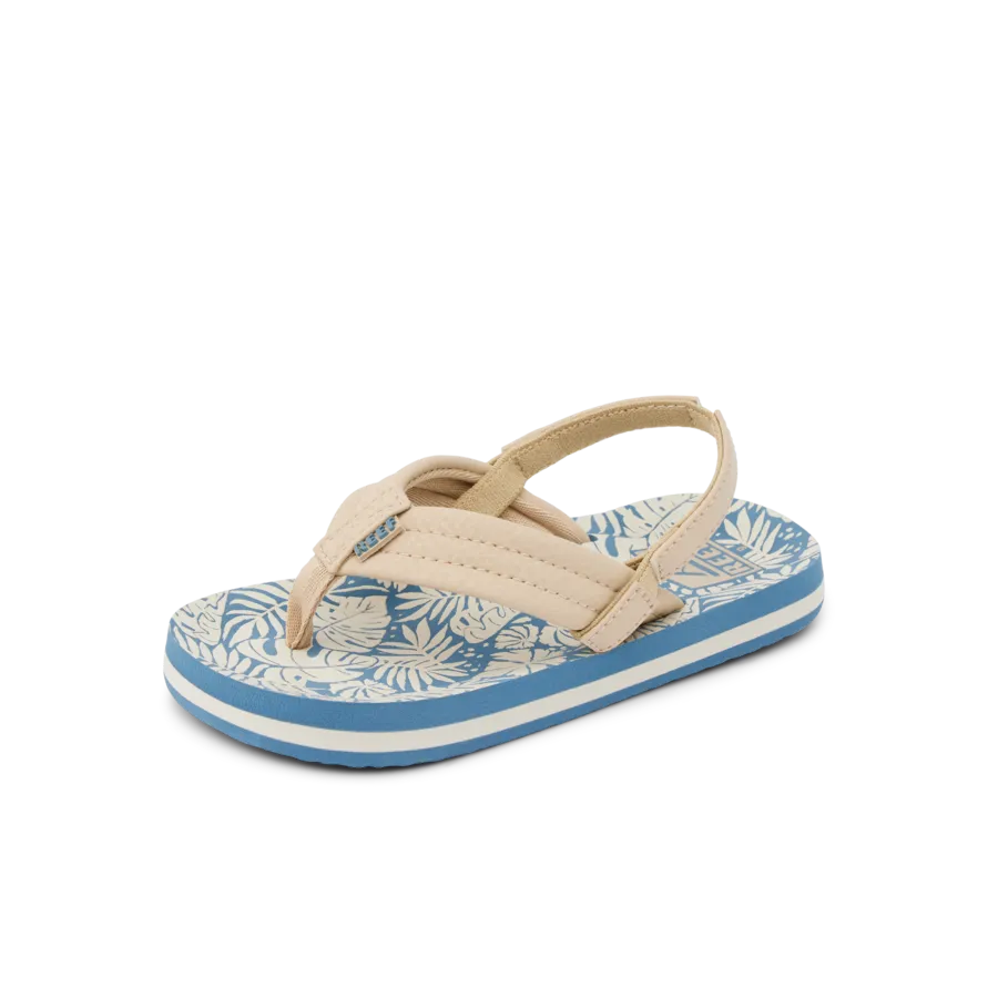 Reef Kids Sandals Little Ahi Blue/Tan Palm - Image 6