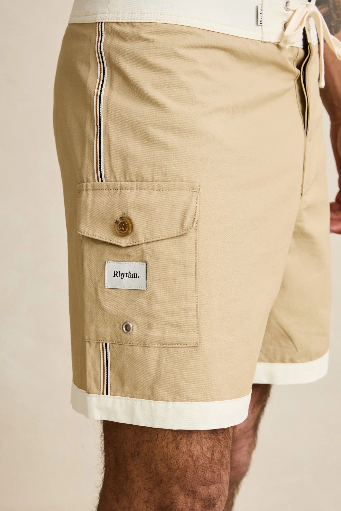 Rhythm Mens Boardshorts Heritage Hem Trunk - Image 5