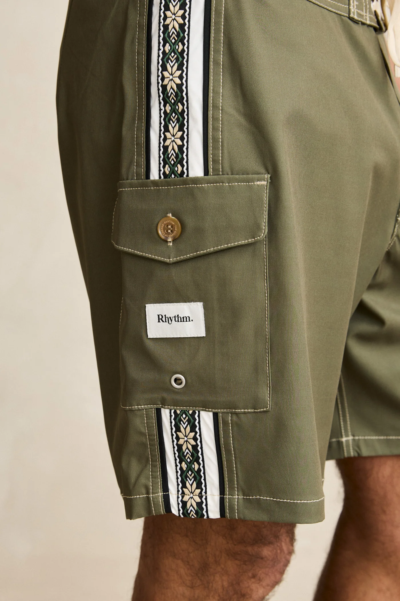 Rhythm Mens Boardshorts Panel Stripe Trunk - Image 3