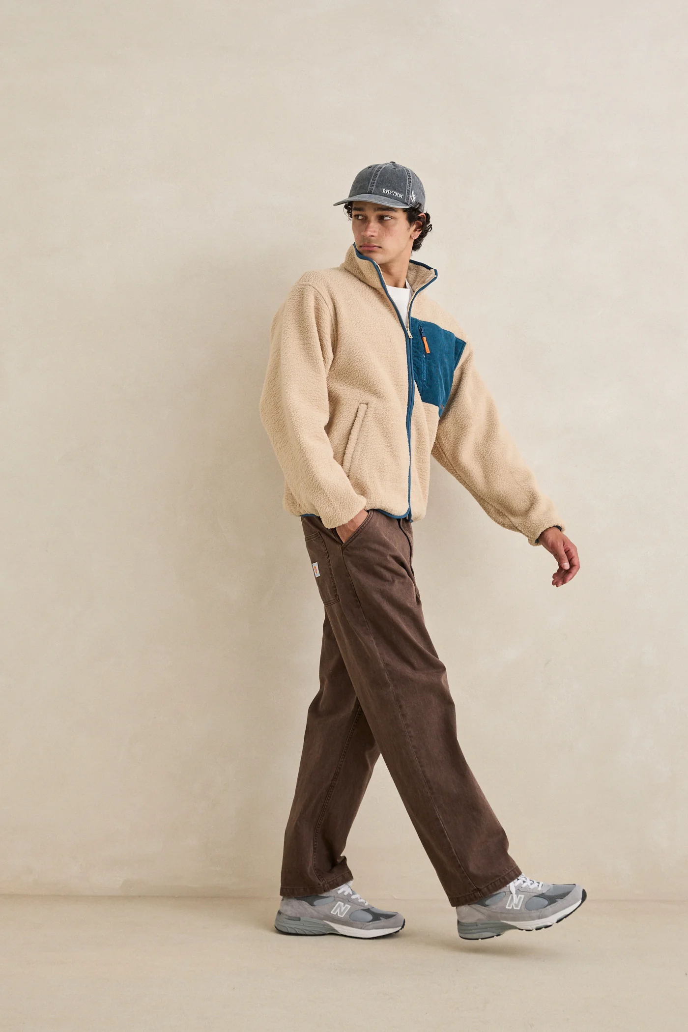 Rhythm Mens Jacket Trail Zip Thru Fleece - Image 5