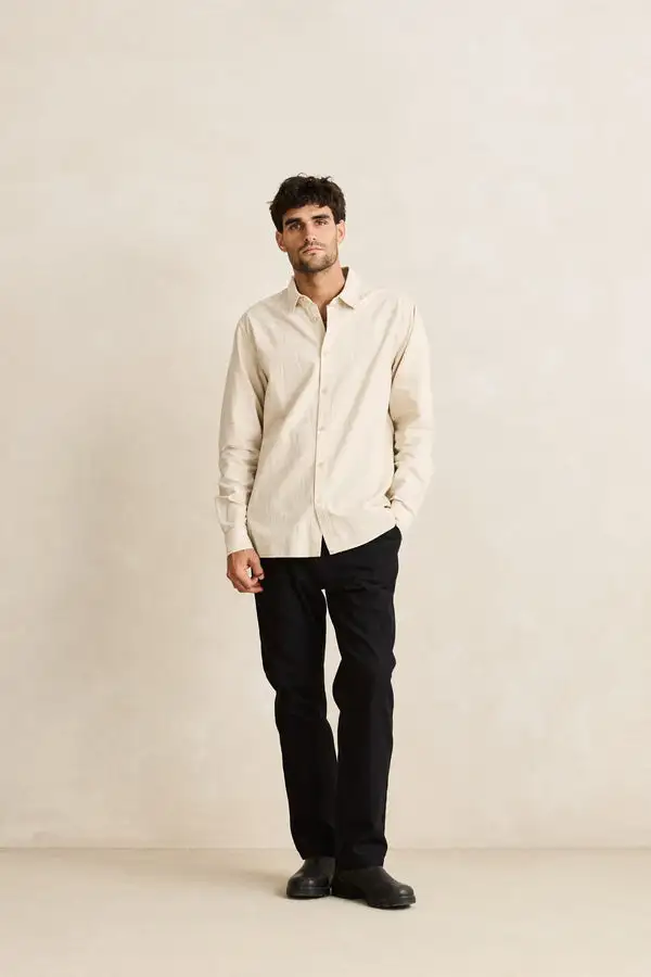 Rhythm Mens Shirt Classic LS Linen - Image 12