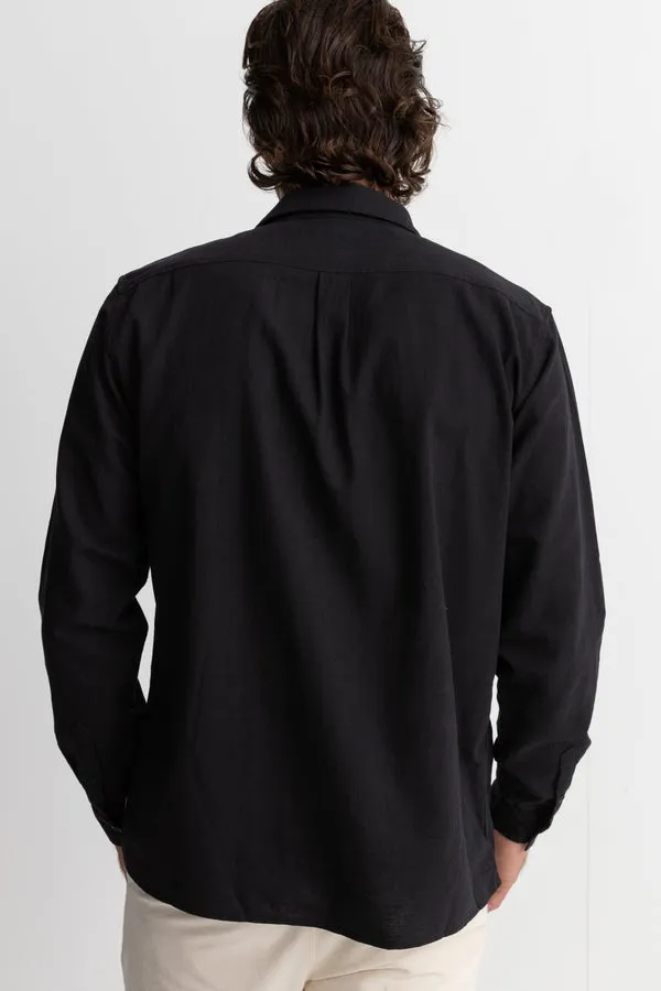 Rhythm Mens Shirt Classic LS Linen - Image 3