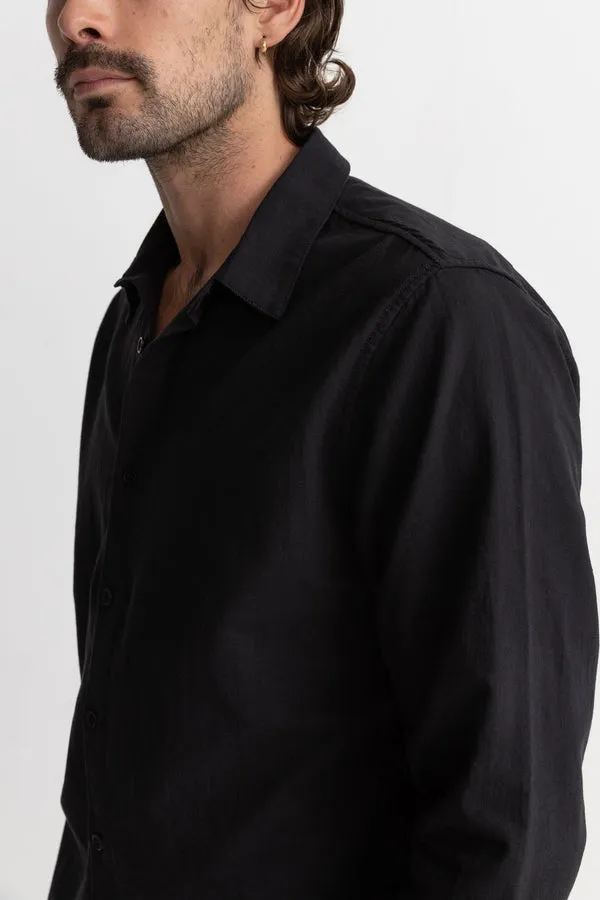 Rhythm Mens Shirt Classic LS Linen - Image 4