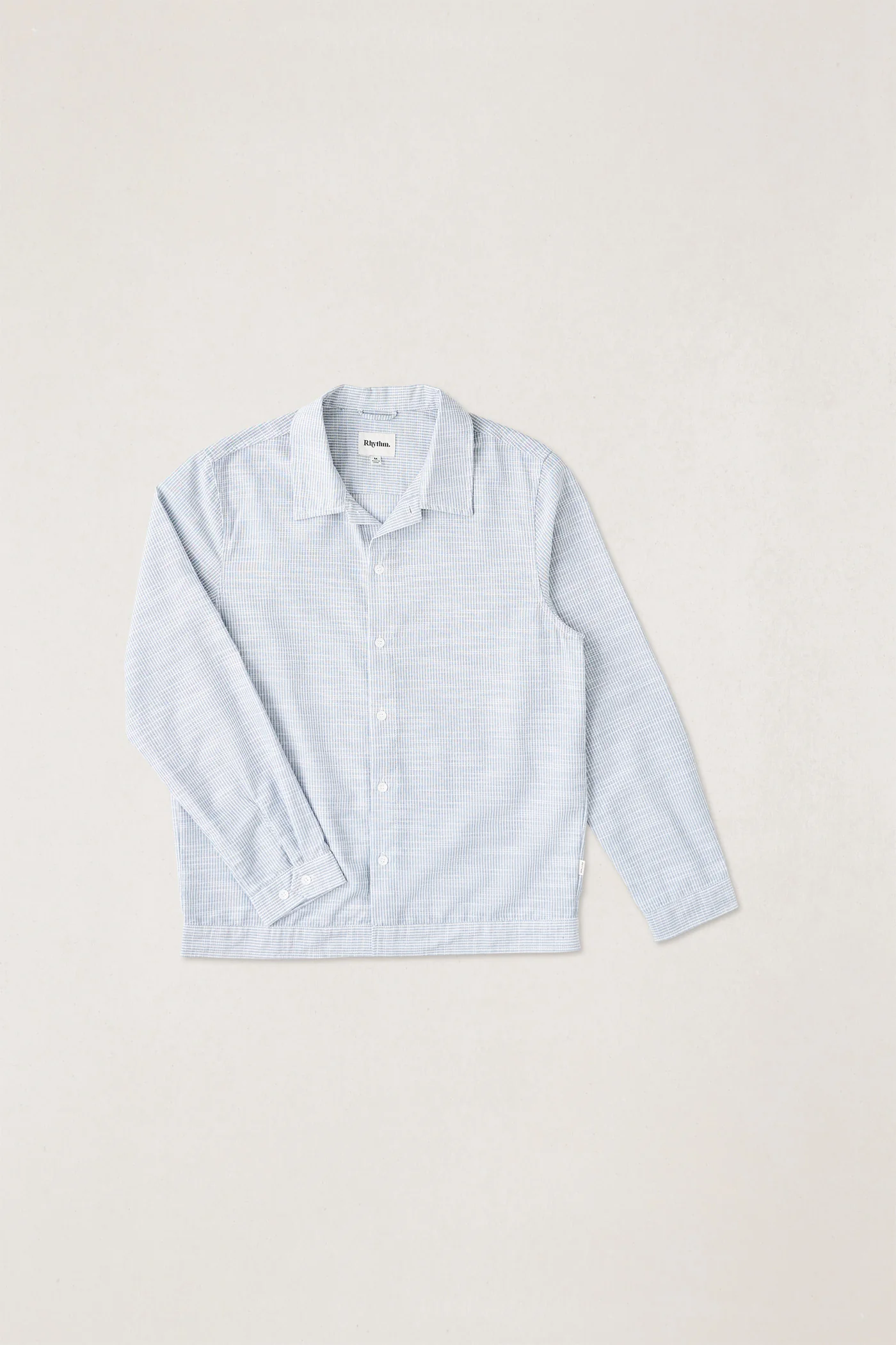 Rhythm Mens Shirt Striped Linen