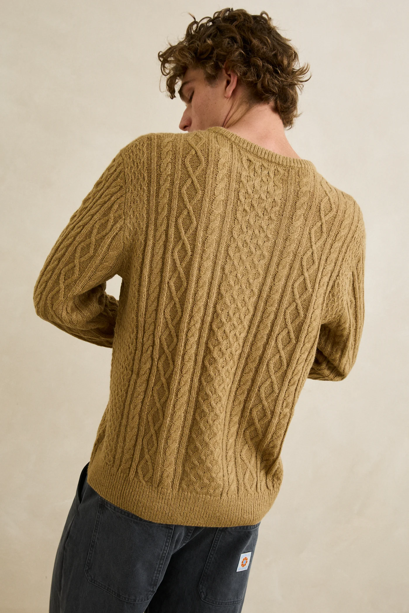 Rhythm Mens Sweater Mohair Fishermans Knit - Image 13