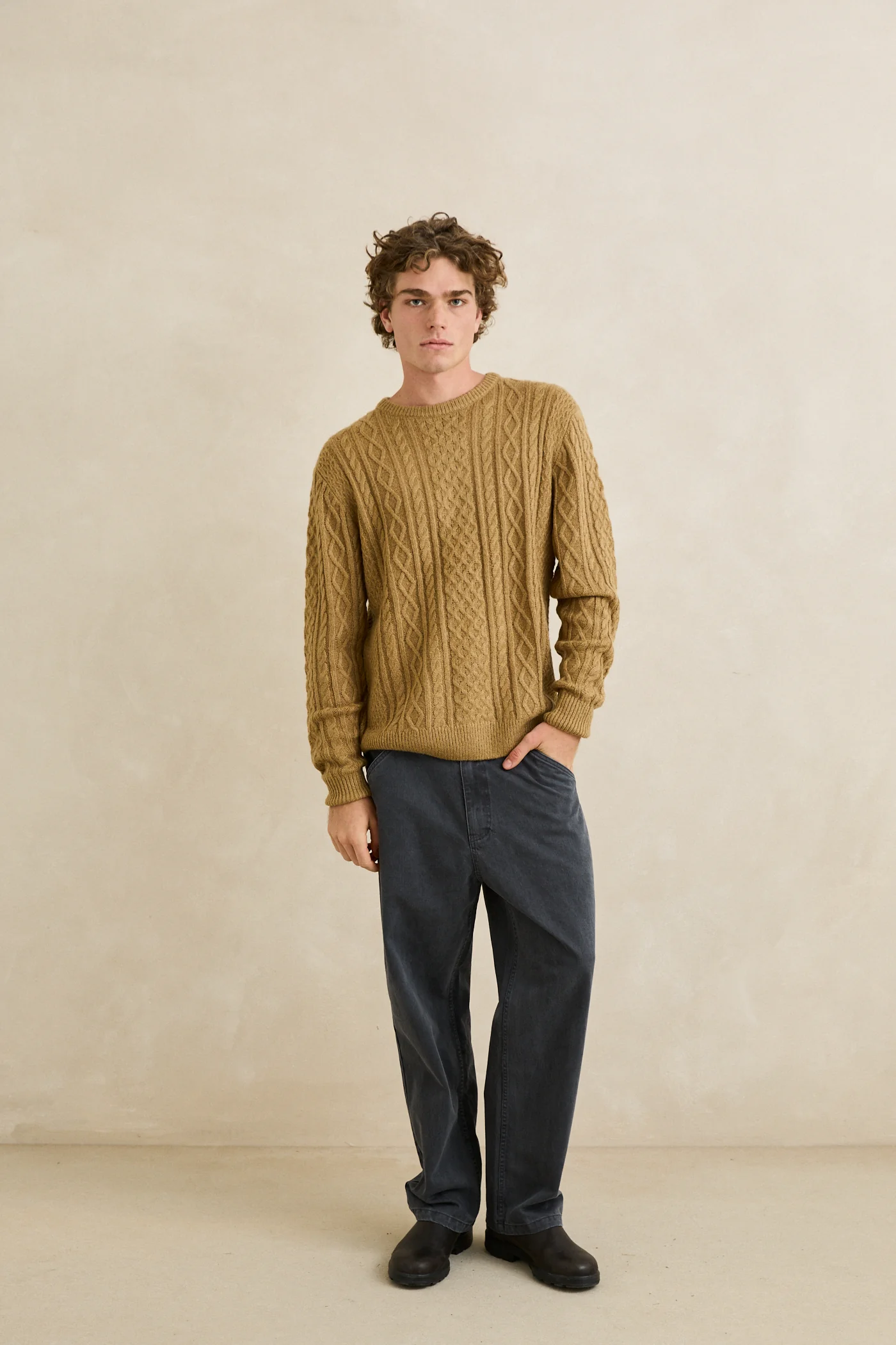 Rhythm Mens Sweater Mohair Fishermans Knit - Image 14