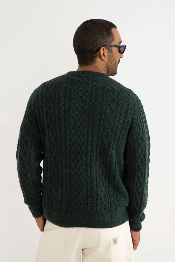 Rhythm Mens Sweater Mohair Fishermans Knit - Image 3