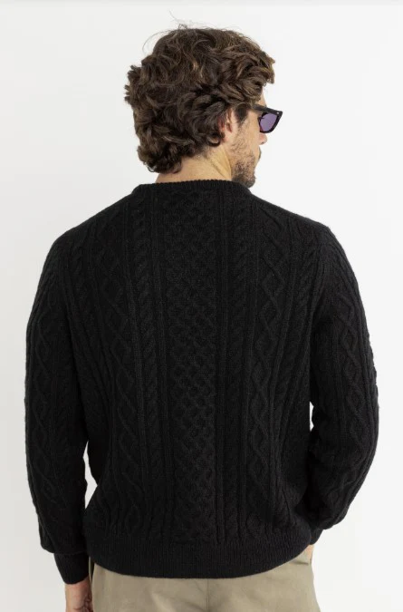 Rhythm Mens Sweater Mohair Fishermans Knit - Image 8
