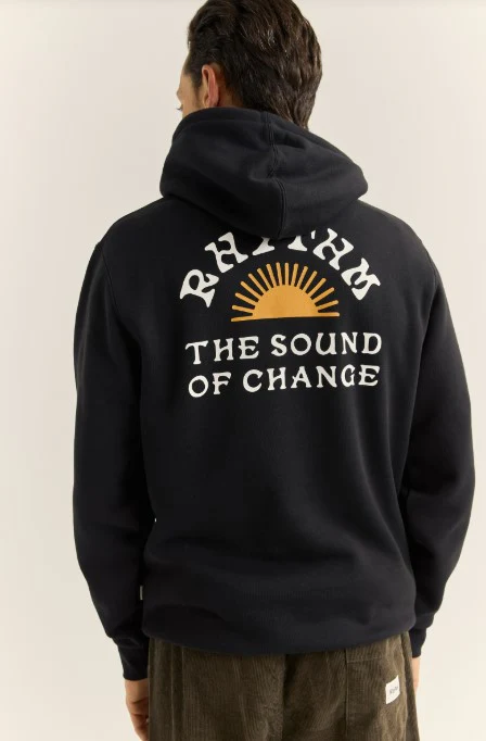 Rhythm Mens Sweatshirt Awake Fleece Hood - Image 3