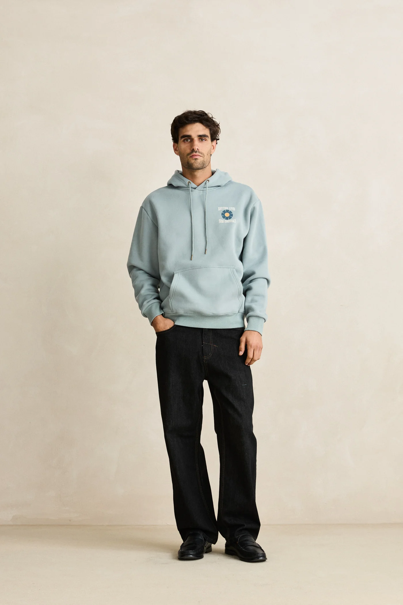 Rhythm Mens Sweatshirt Surf Essentials Fleece Hood - Image 10