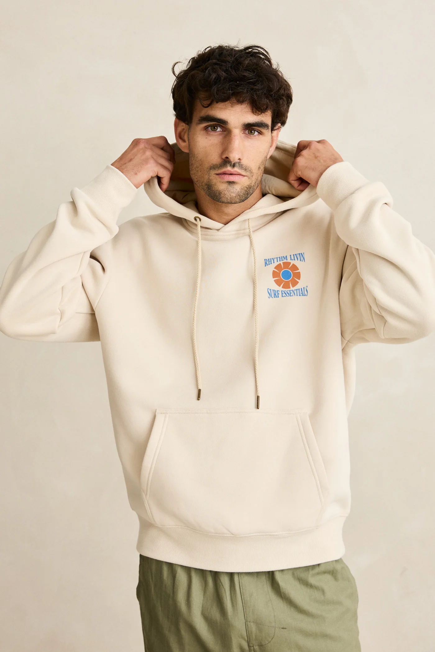 Rhythm Mens Sweatshirt Surf Essentials Fleece Hood - Image 3
