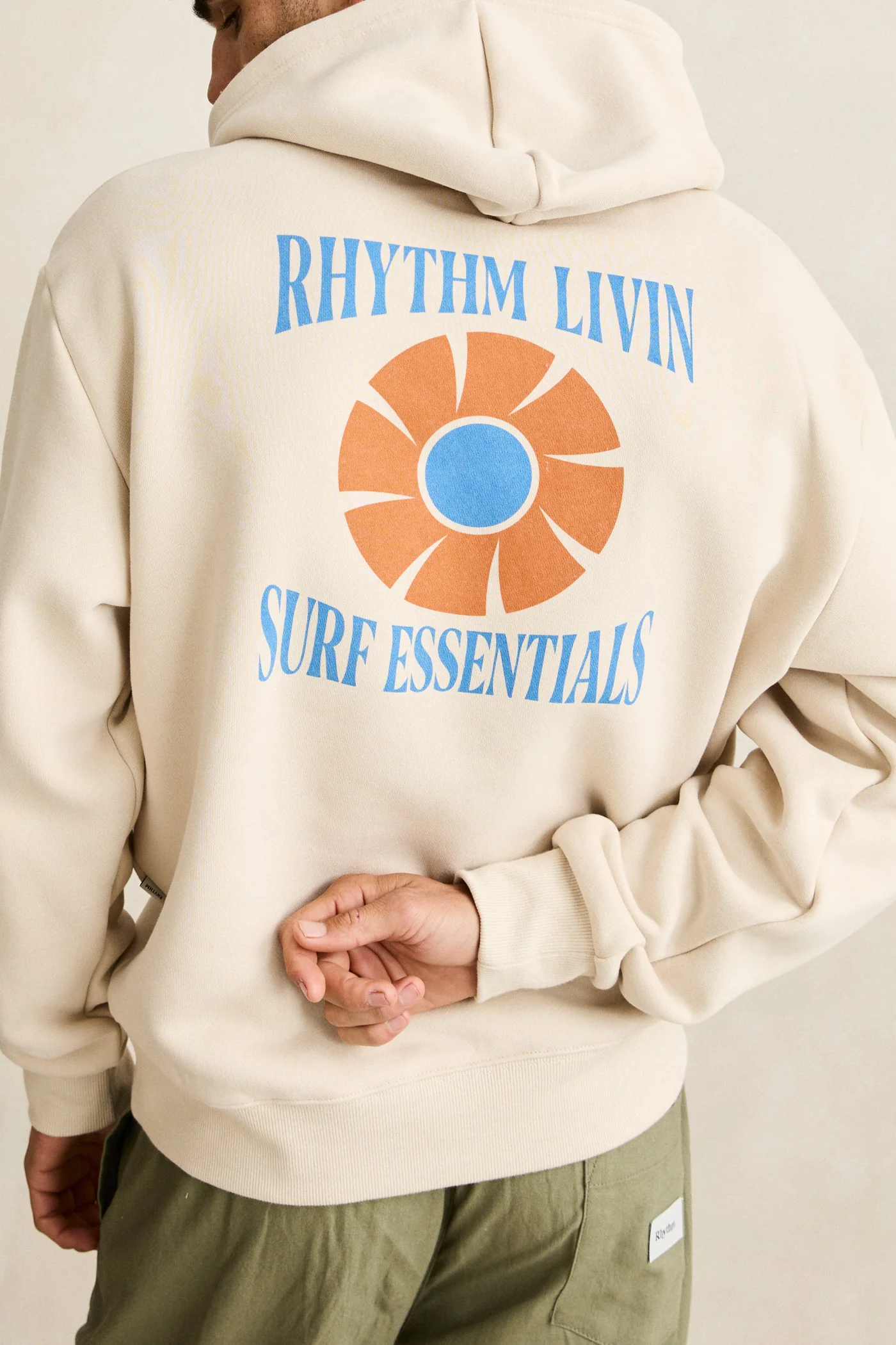 Rhythm Mens Sweatshirt Surf Essentials Fleece Hood - Image 4