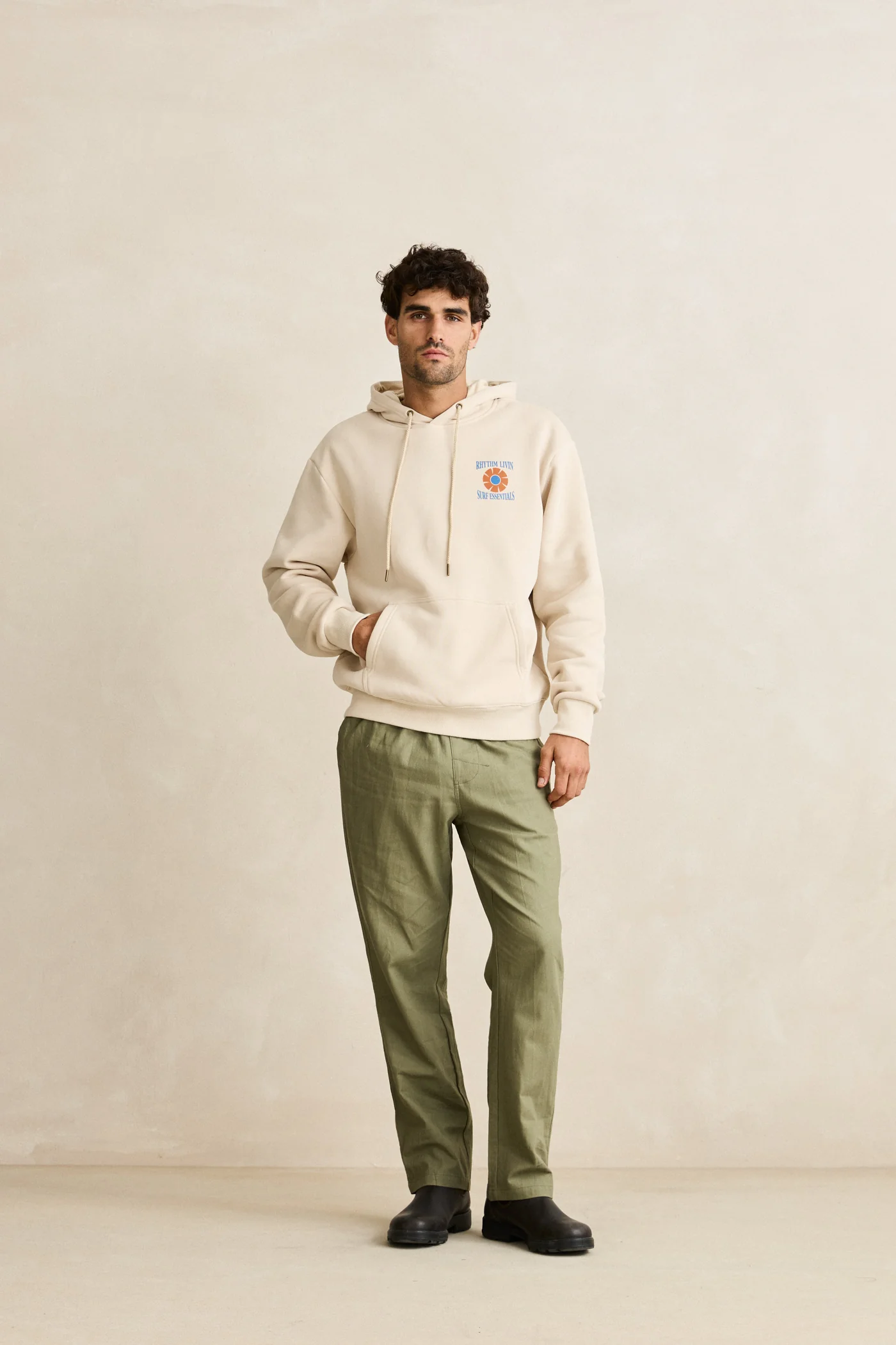 Rhythm Mens Sweatshirt Surf Essentials Fleece Hood - Image 6