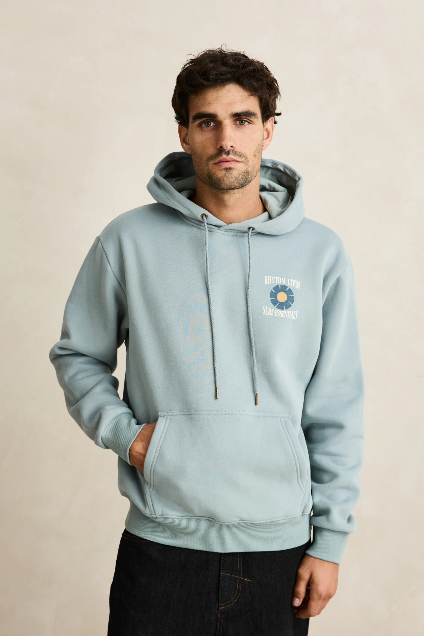 Rhythm Mens Sweatshirt Surf Essentials Fleece Hood - Image 8