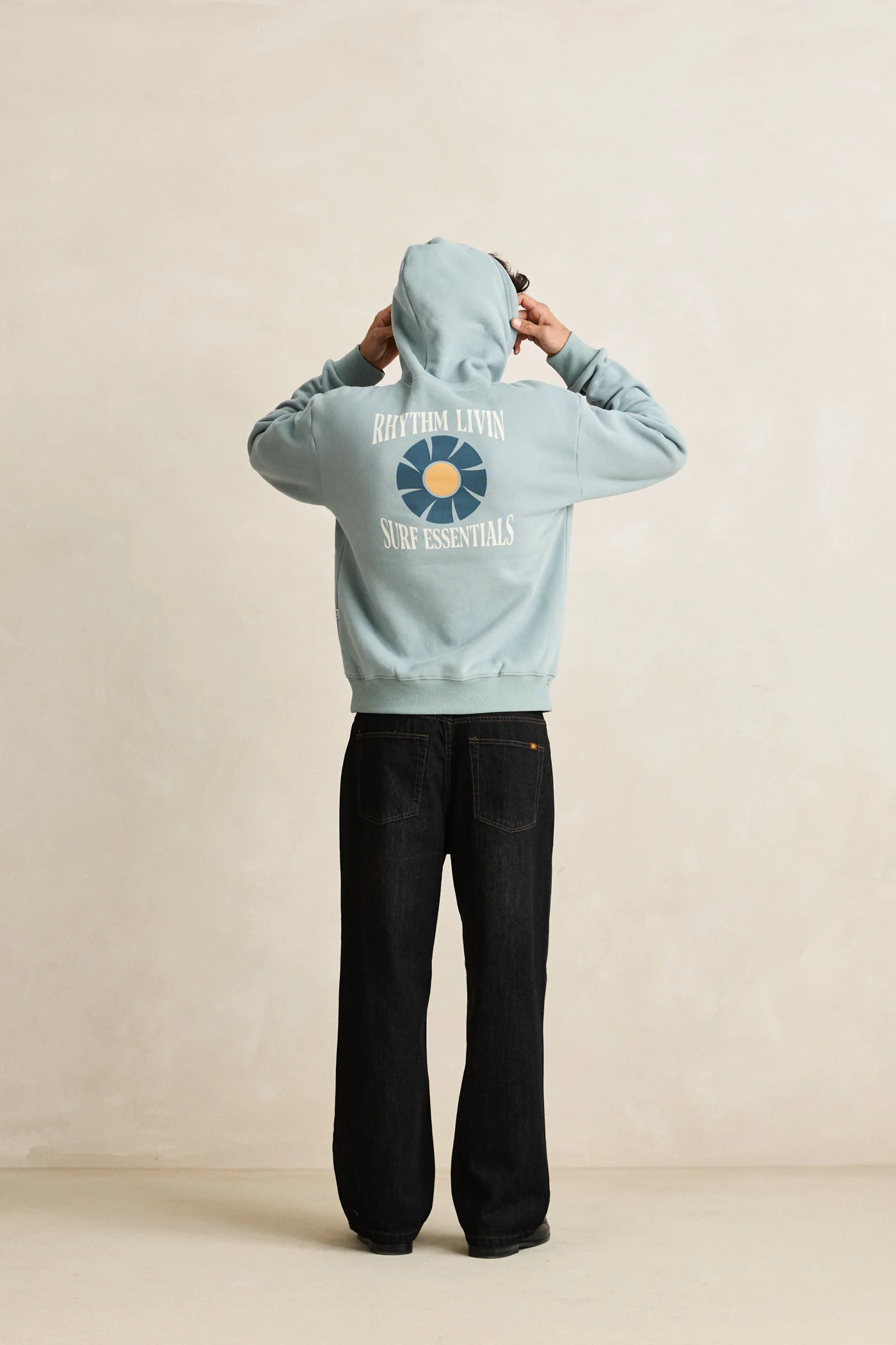 Rhythm Mens Sweatshirt Surf Essentials Fleece Hood - Image 9