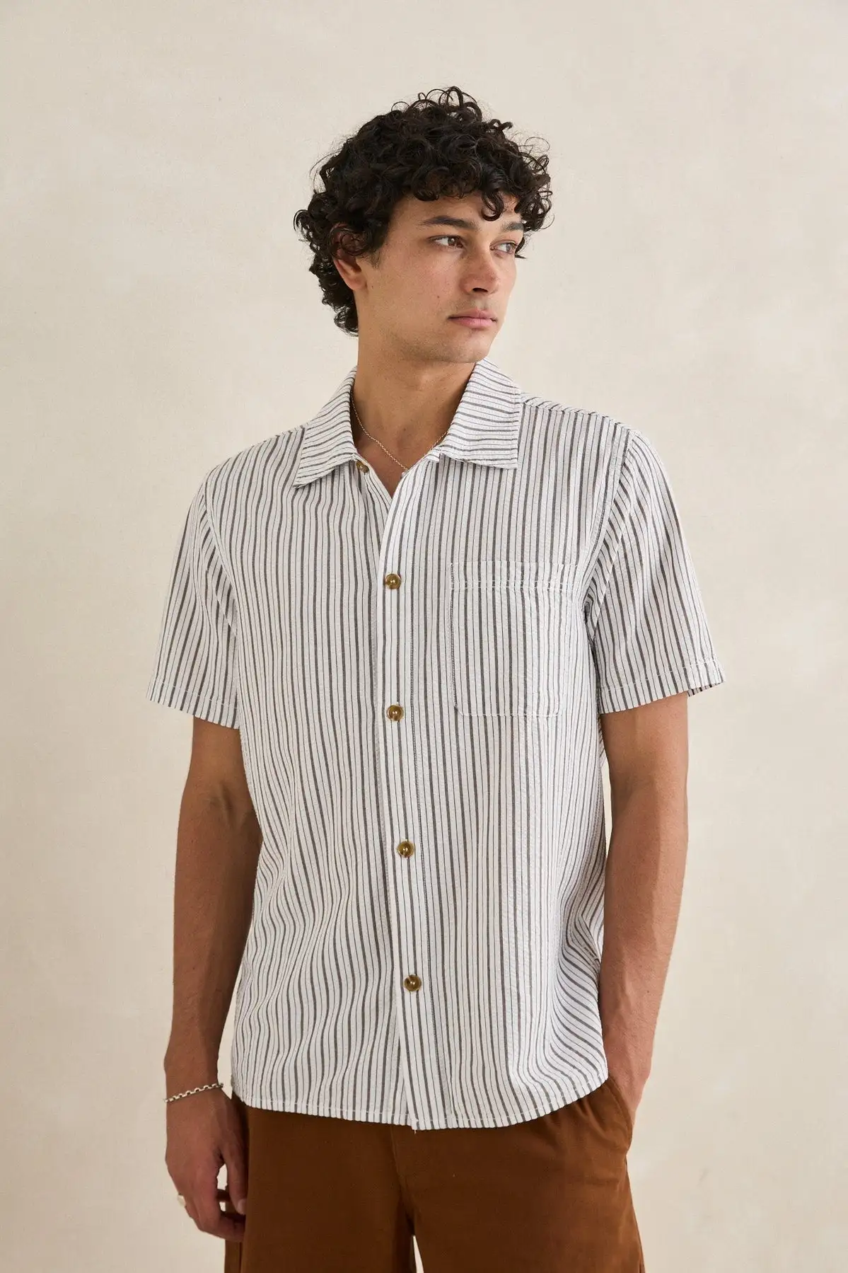 Rhythm Mens Woven Seersucker Stripe - Image 2