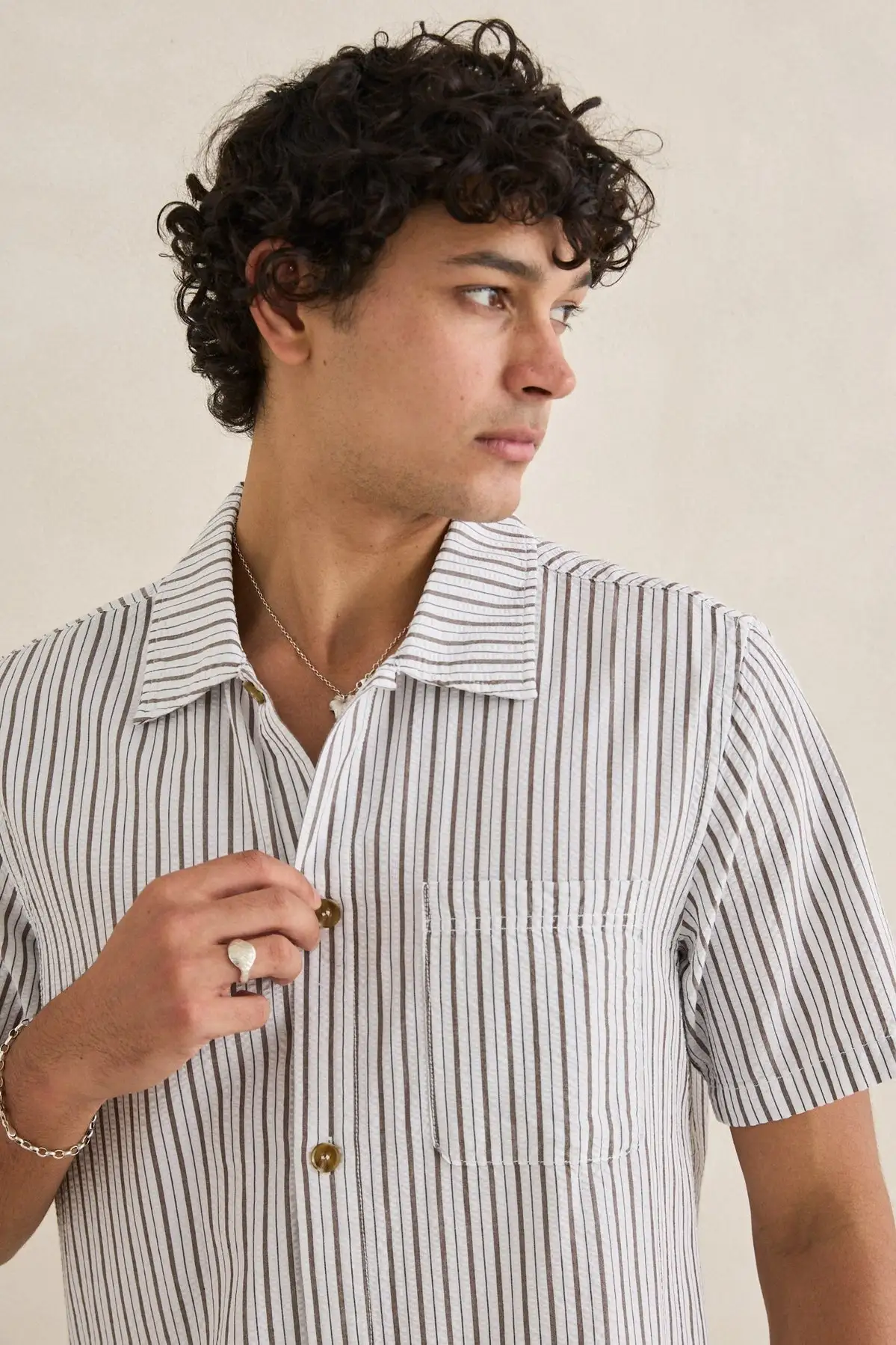 Rhythm Mens Woven Seersucker Stripe - Image 7