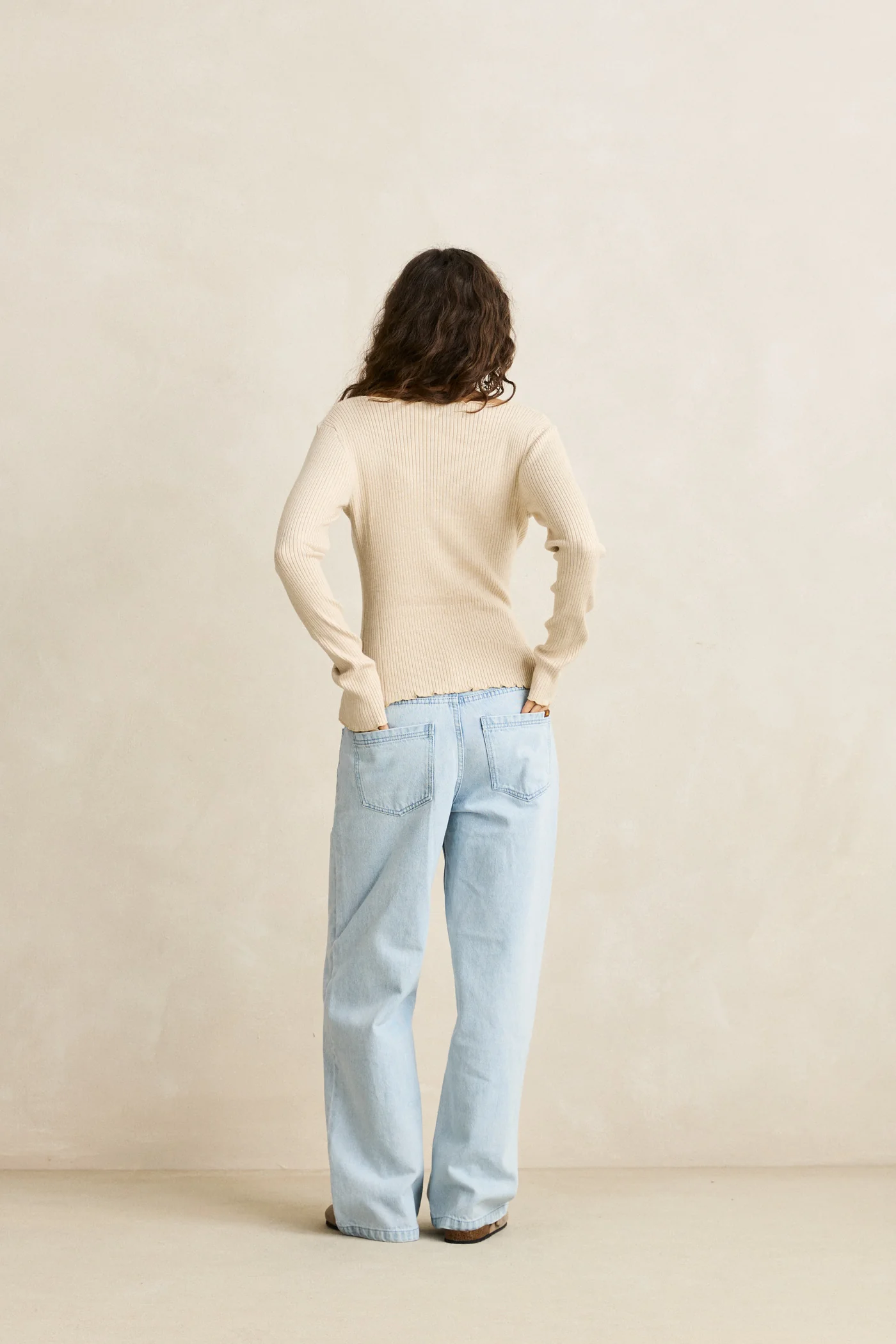 Rhythm Womens Shirt Essential Long Sleeve Knit Top - Image 3