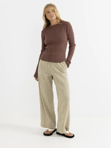 Rhythm Womens Shirt Essential Long Sleeve Knit Top - Image 4