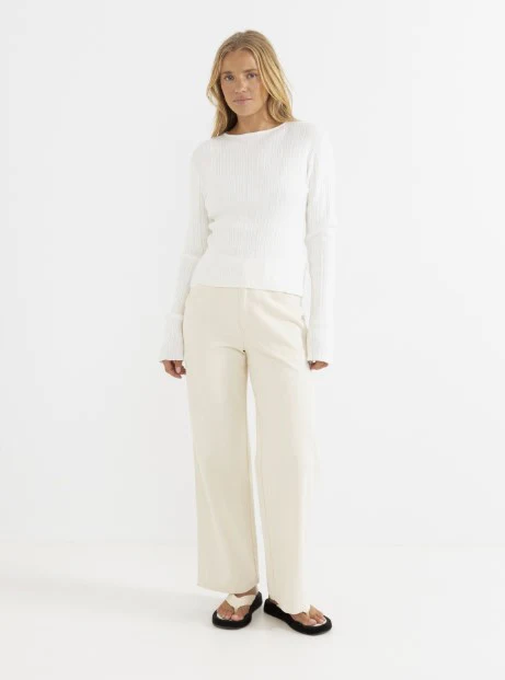 Rhythm Womens Shirt Essential Long Sleeve Knit Top - Image 8