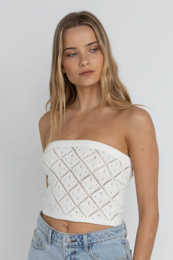 Rhythm Womens Shirt Islander Strapless Knit Top - Image 2