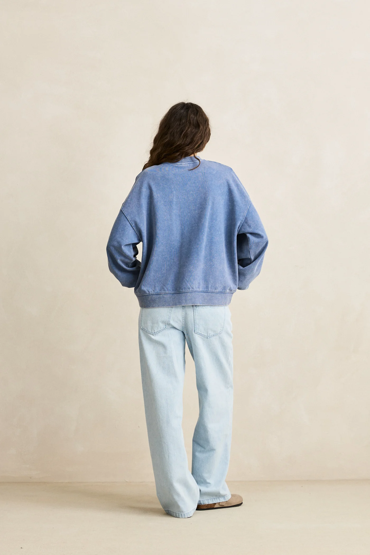 Rhythm Womens Sweatshirt Rhythm Salt Wash Crew Fleece - Image 3