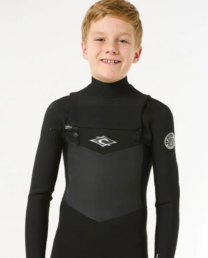Rip Curl Kids Wetsuits Junior Dawn Patrol Chest Zip 4/3 Fullsuit - Image 5