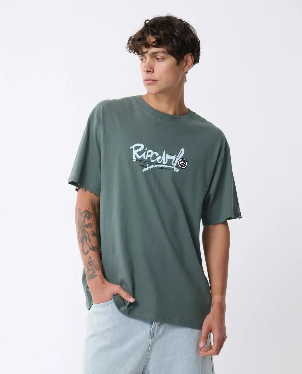 Rip Curl Mens Shirt Archive Non-Descript Loose Tee - Image 5