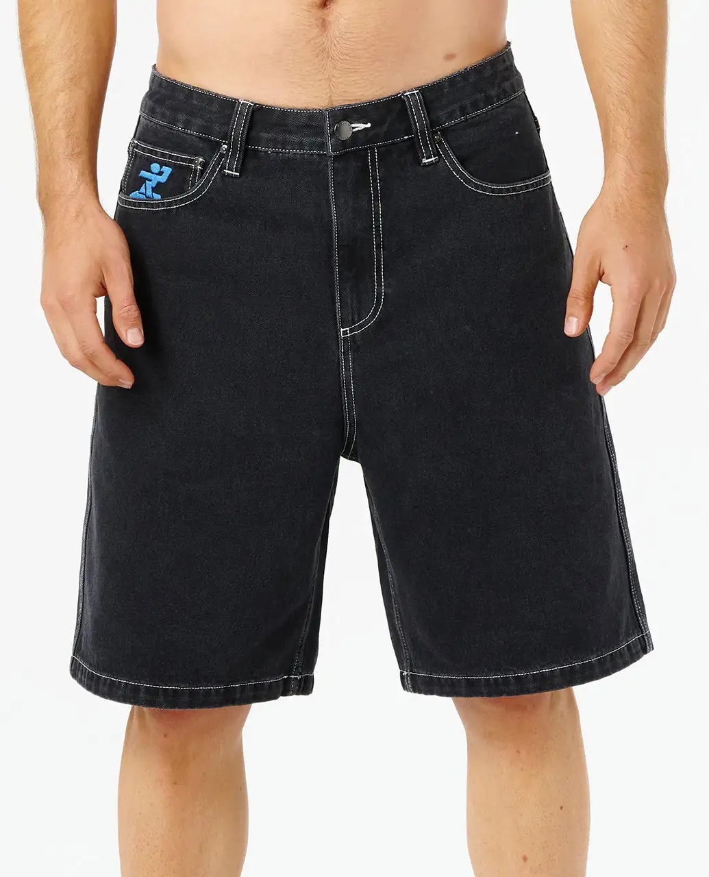 Rip Curl Mens Shorts Liquid Trips Denim 22" - Image 3