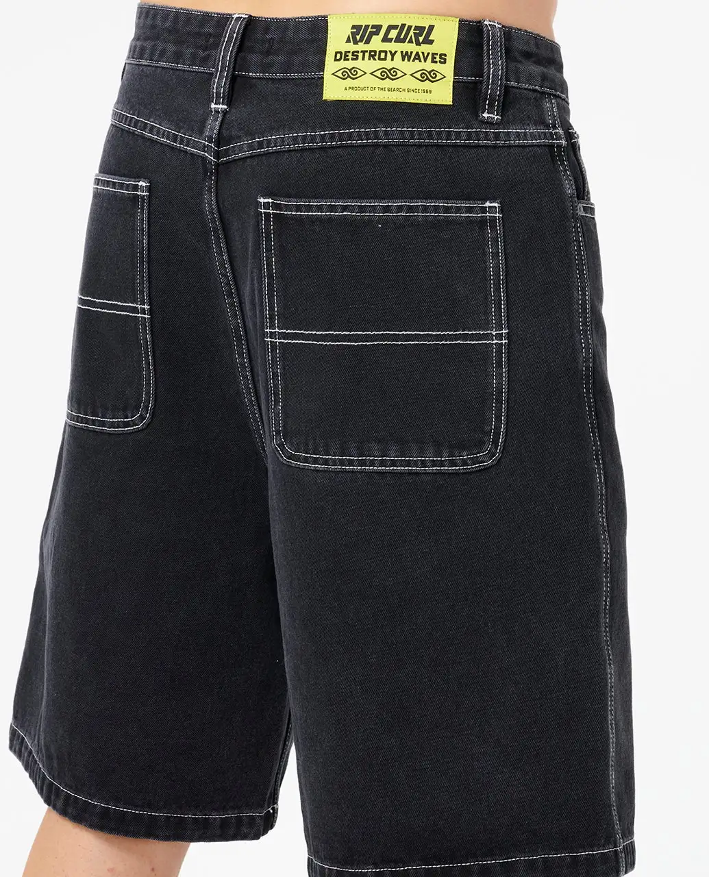 Rip Curl Mens Shorts Liquid Trips Denim 22" - Image 4
