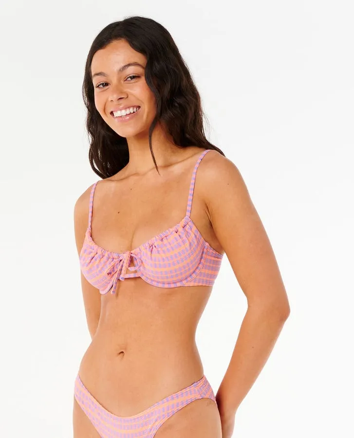 Rip Curl Womens Bikini Top Isles Plaid D-DD Balconette - Image 3