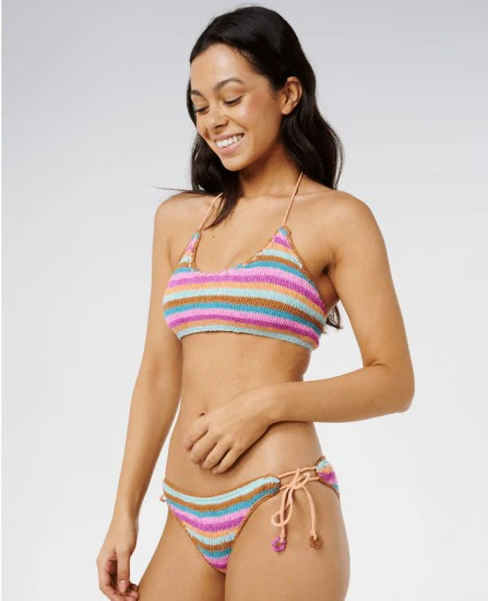 Rip Curl Womens Bikini Top Sunset Surf Crochet Cheeky - Image 4