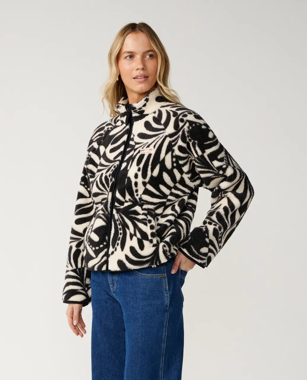 Rip Curl Womens Jacket Party Pack Zip Through Polar Fleece - Image 2