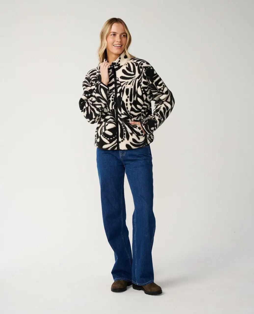 Rip Curl Womens Jacket Party Pack Zip Through Polar Fleece - Image 4