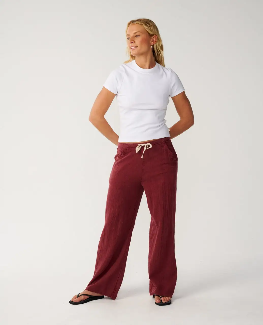 Rip Curl Womens Pants Classic Surf Wide Leg - Image 21