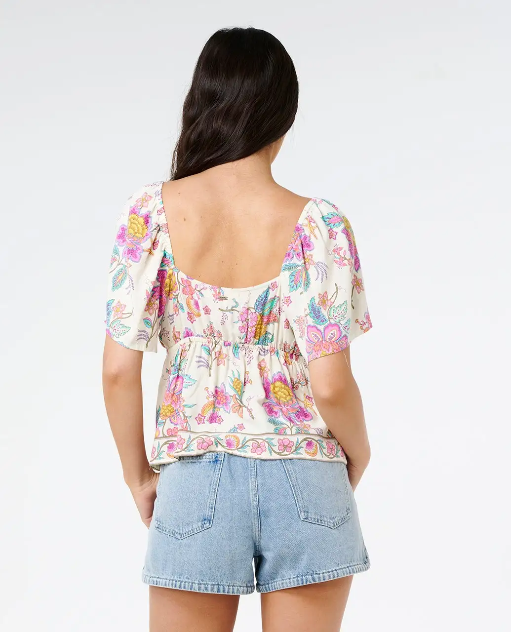 Rip Curl Womens Shirt Half Moon Bay Short Sleeve Button Top - Image 2