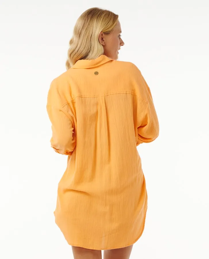 Rip Curl Womens Shirt Premium Linen Long Sleeve Button Through - Image 19