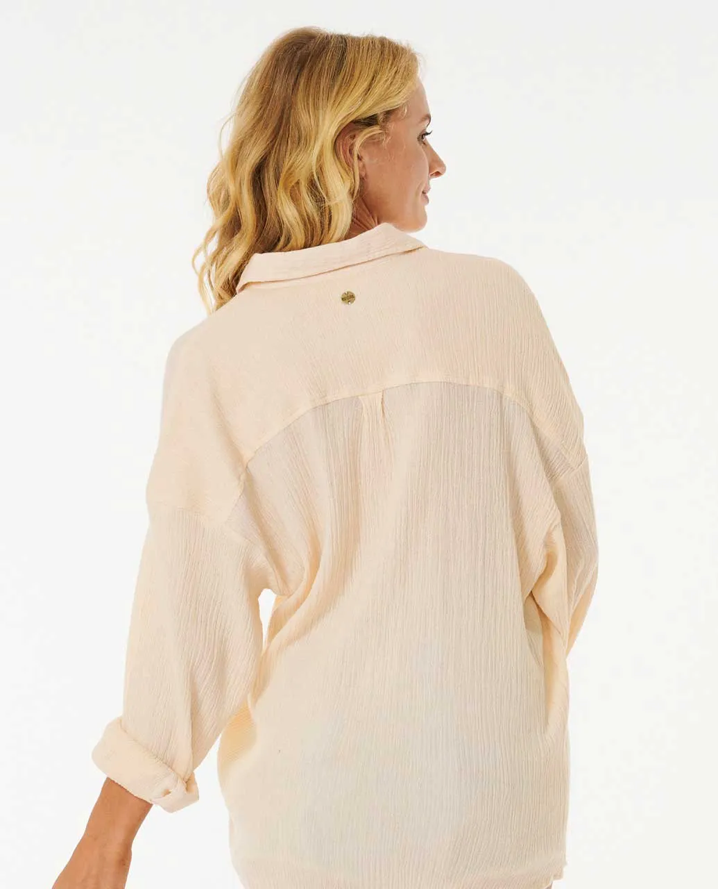 Rip Curl Womens Shirt Premium Linen Long Sleeve Button Through - Image 9