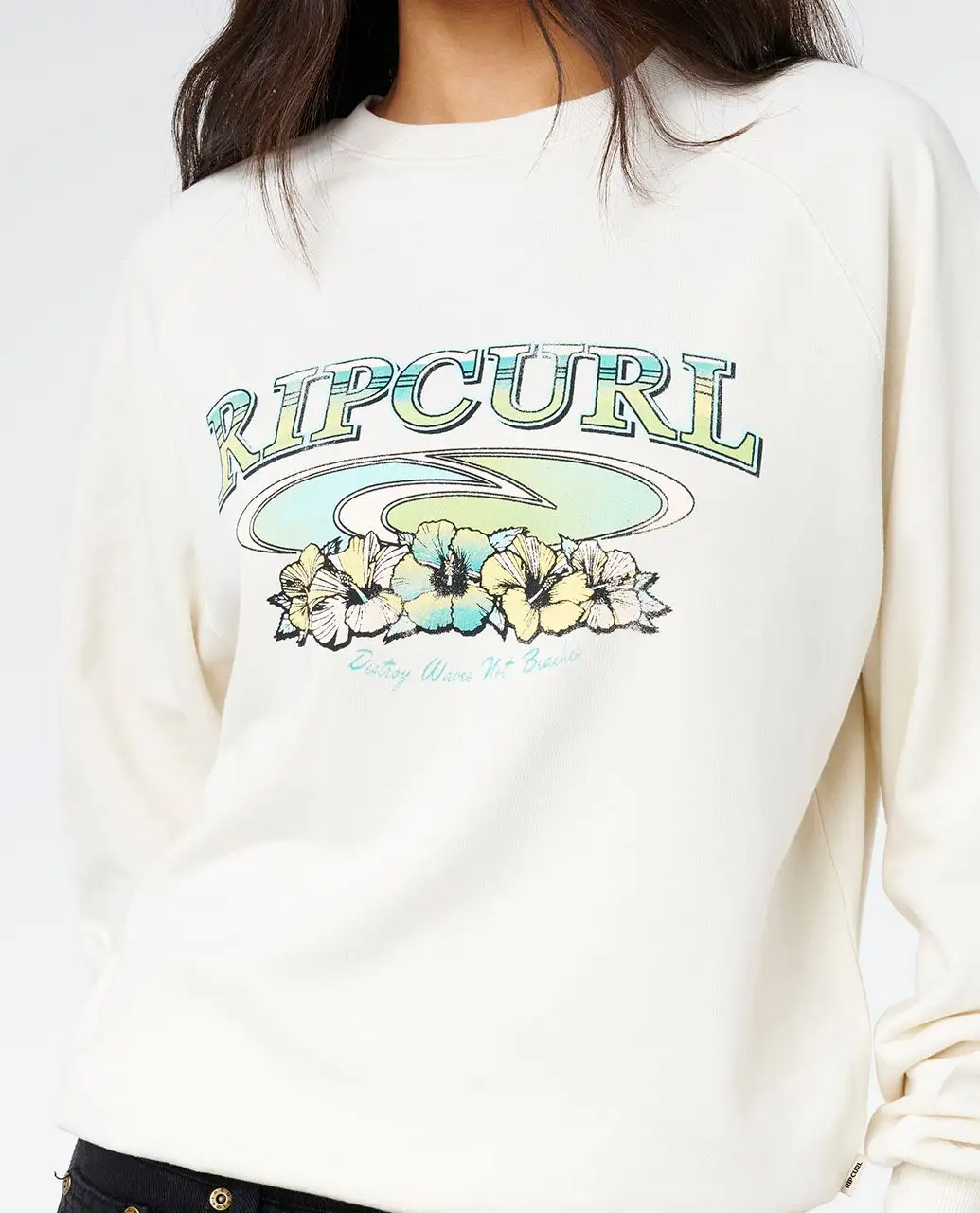 Rip Curl Womens Sweatshirt Catalina Island Raglan Crew - Image 3