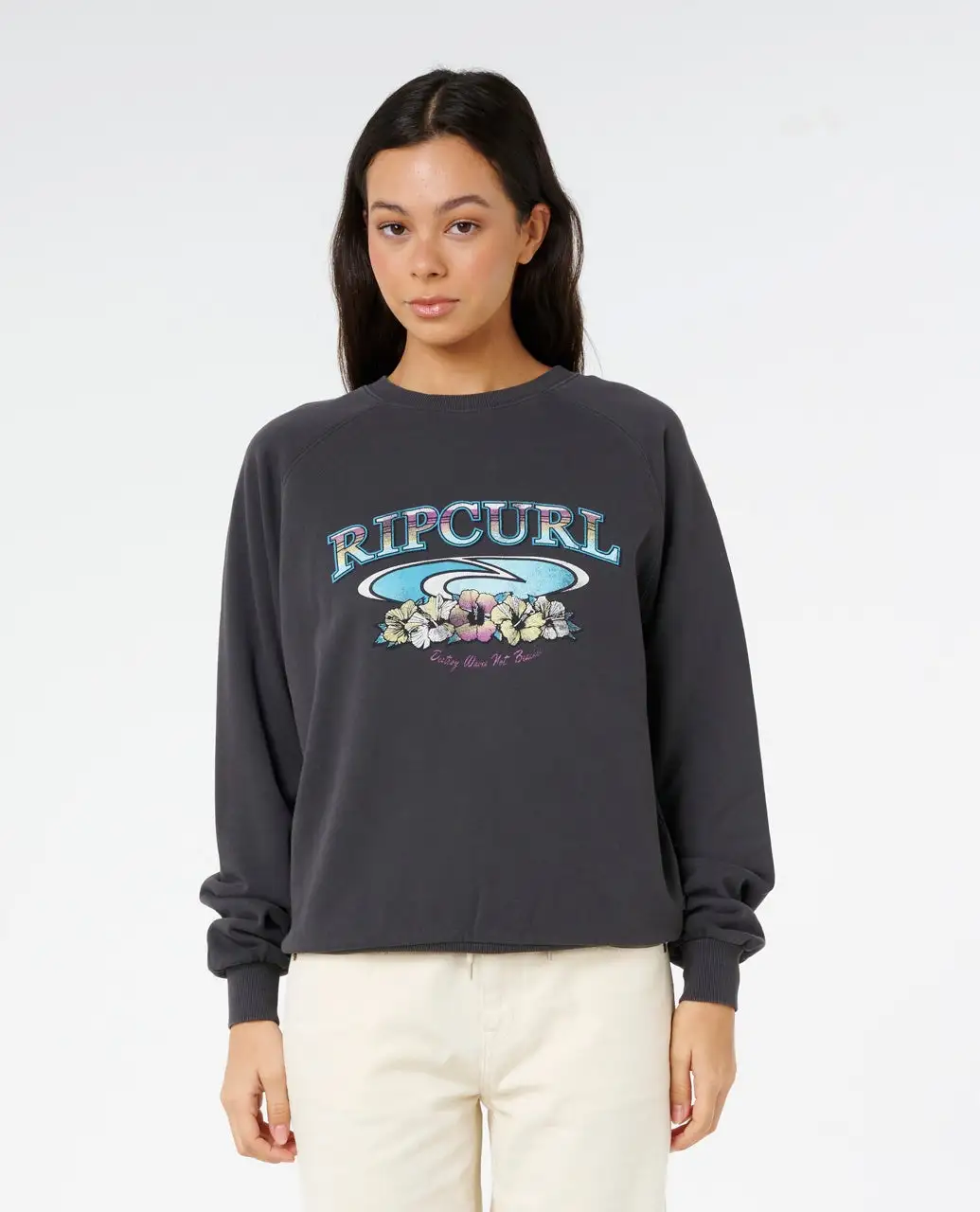 Rip Curl Womens Sweatshirt Catalina Island Raglan Crew - Image 5